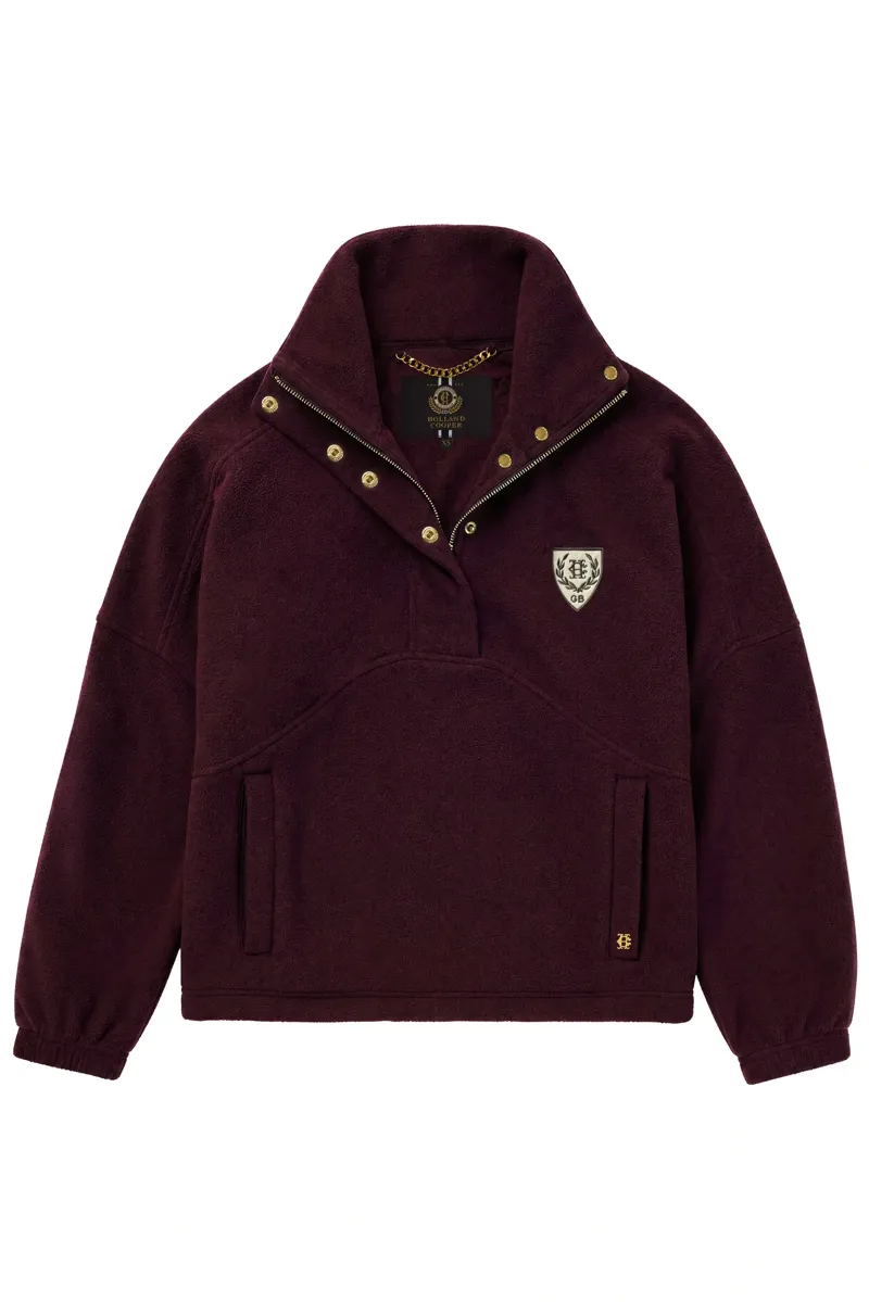 Holland Cooper Cranborne Over Head Fleece - Mulberry-4