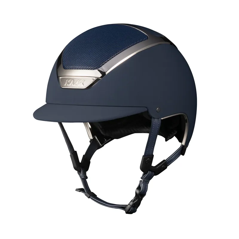 Kask Dogma Chrome II Riding Hat in Navy and Silver