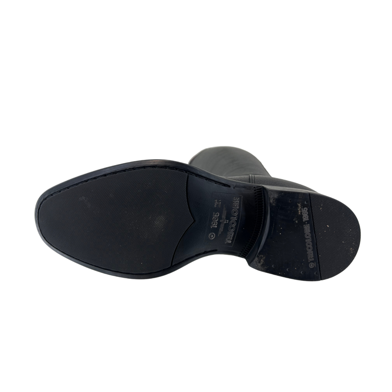 DeNiro Salentino Tall Riding Boots in Black with Pink Purgina Glitter-7