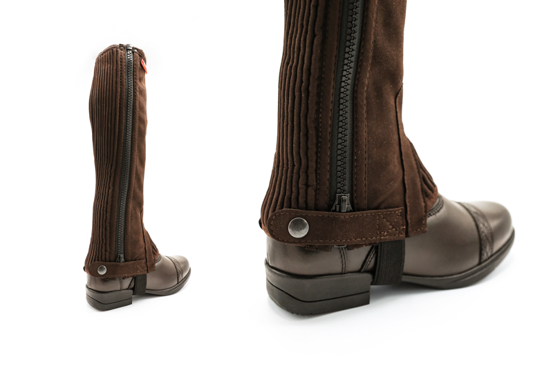 Dever Amara Synthetic Suede Half Chaps Adult in Brown-4