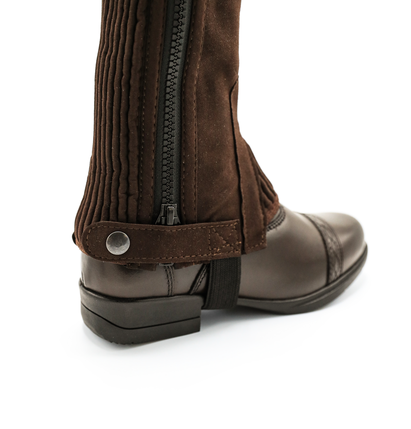 Dever Amara Synthetic Suede Half Chaps Adult in Brown-5