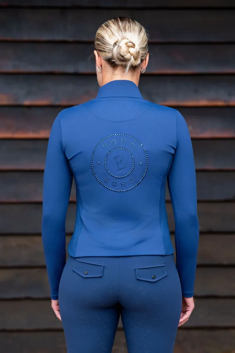 Soho Equestrian Sparkle Base Layer Ladies in Midnight Navy-2