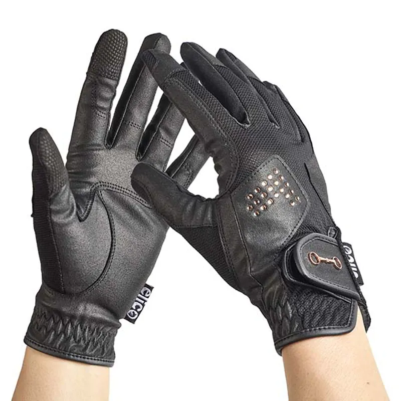 Elico Willoughby Riding Gloves in Black