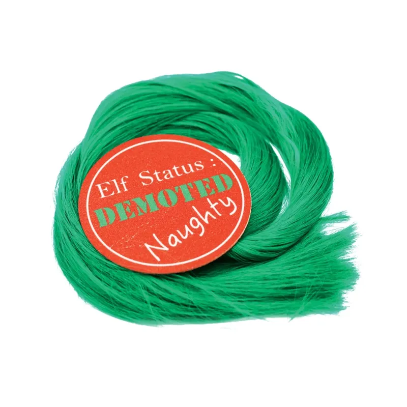 Equetech Cheeky Elf Festive Christmas Tail Tassel in Green
