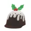 Equetech Christmas Plum Pudding Hat Silk in Brown and White