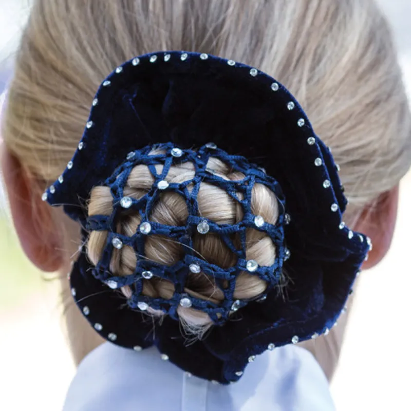Equetech Crystal Bun Net in Navy-1