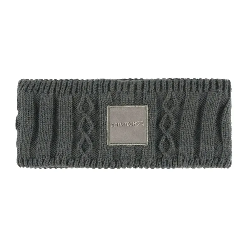 Equetech Reknit Recycled Cable Knit Headband in Alpine Green
