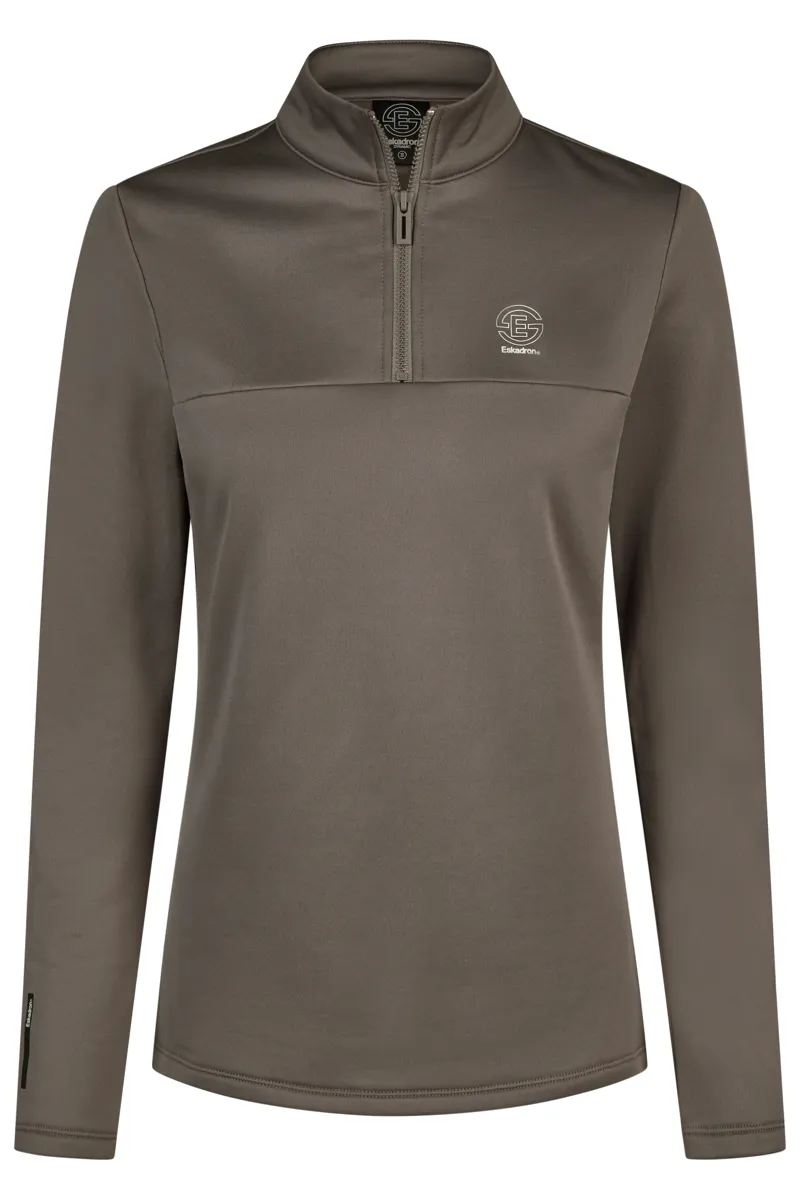 Eskadron Half Zip Shirt Ladies in Taupe-3