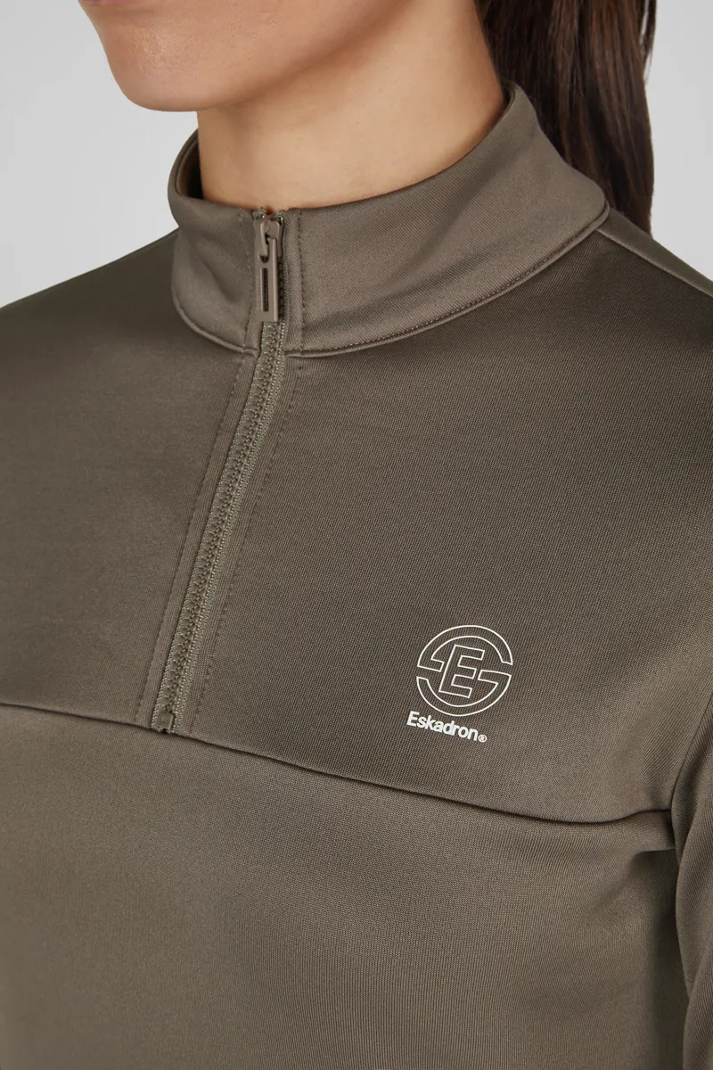 Eskadron Half Zip Shirt Ladies in Taupe-6