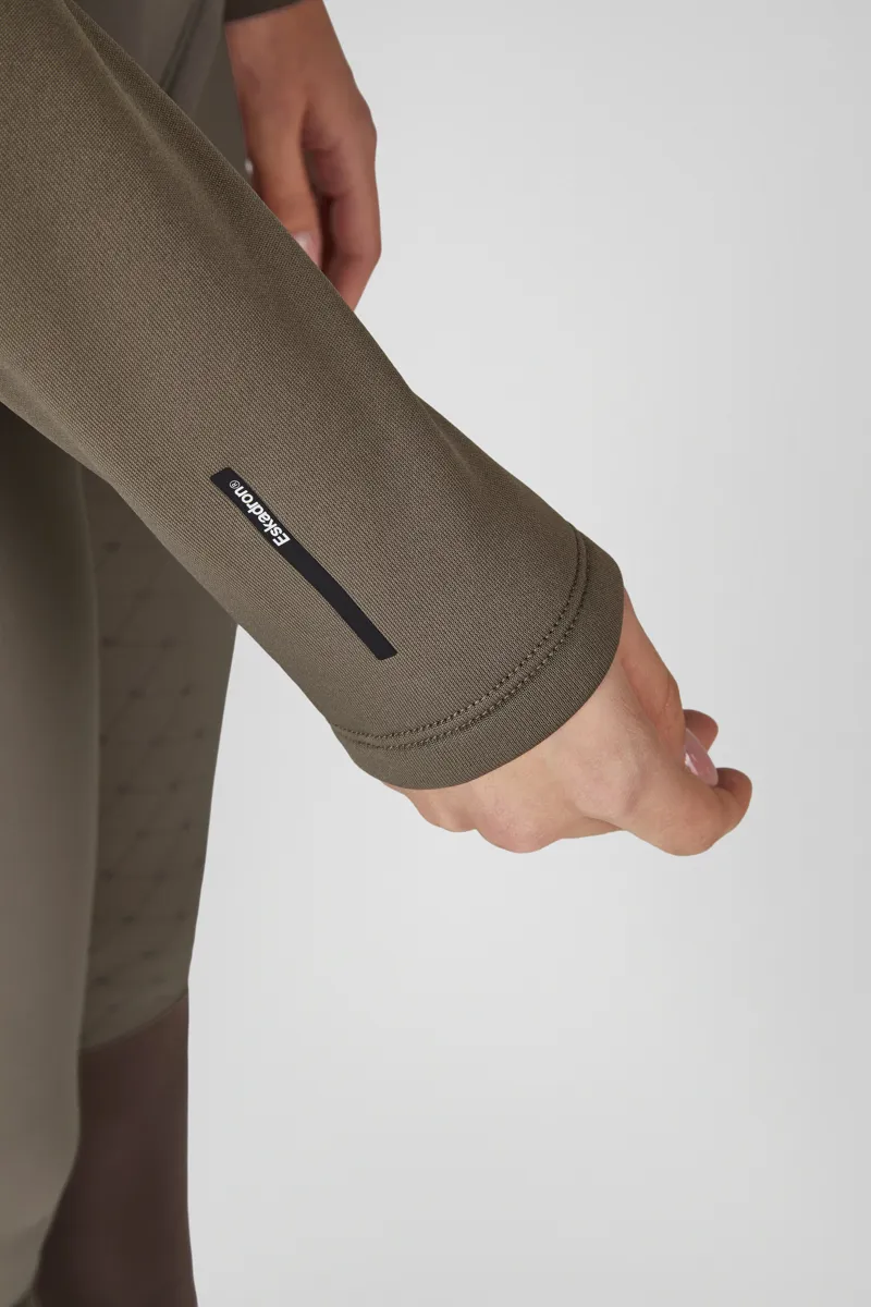 Eskadron Half Zip Shirt Ladies in Taupe-5