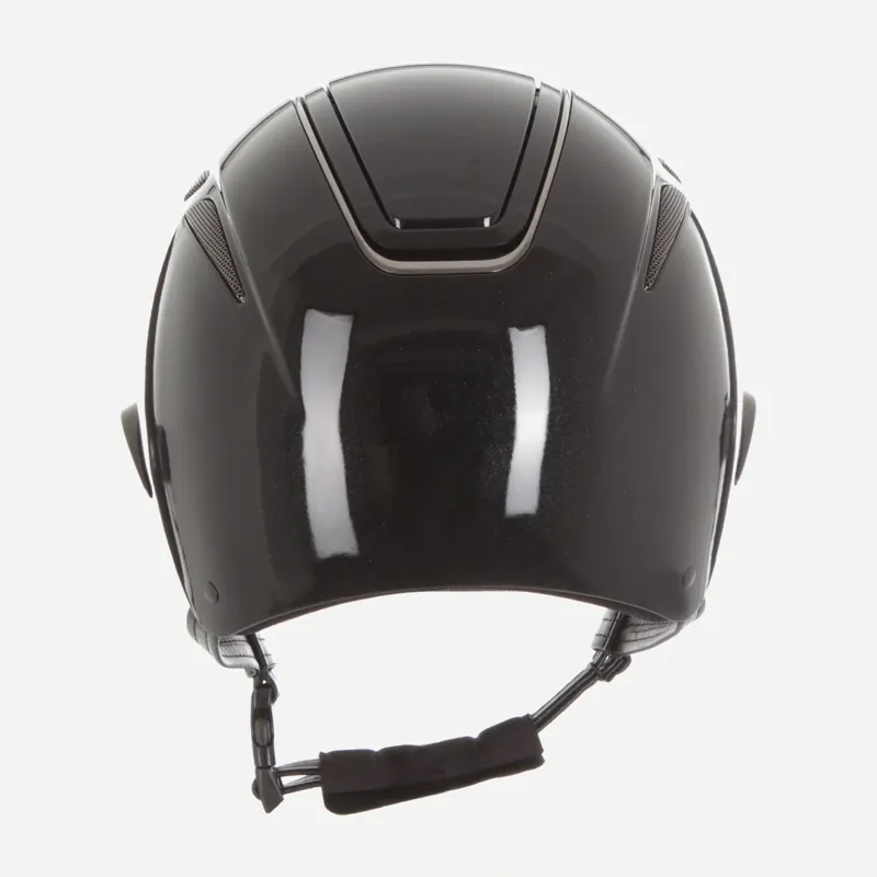 Evoke Callisto Wide Peak Riding Hat in Black Metallic and Gunmetal-4