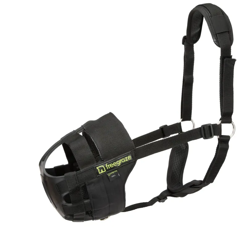 Shires FreeGraze AirFlow Grazing Muzzle in Black