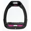 Flex-On Safe-On Stirrups Inclined in Black/Black/Pink