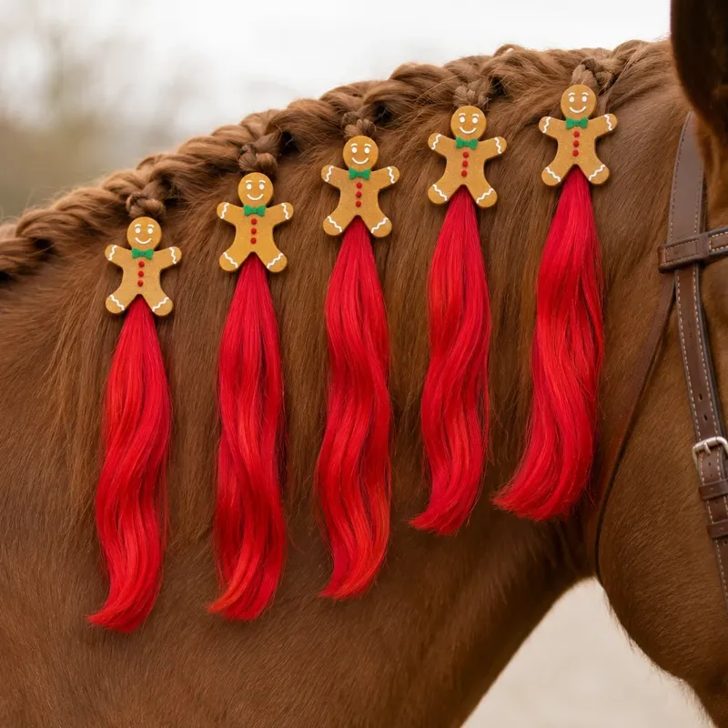 Equetech Gingerbread Man Mane Tassels-1