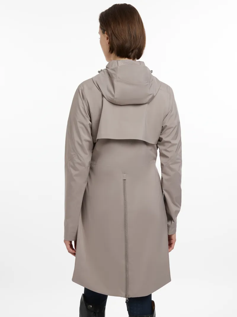 LeMieux Grace Long Rain Jacket Ladies in Pecan-4
