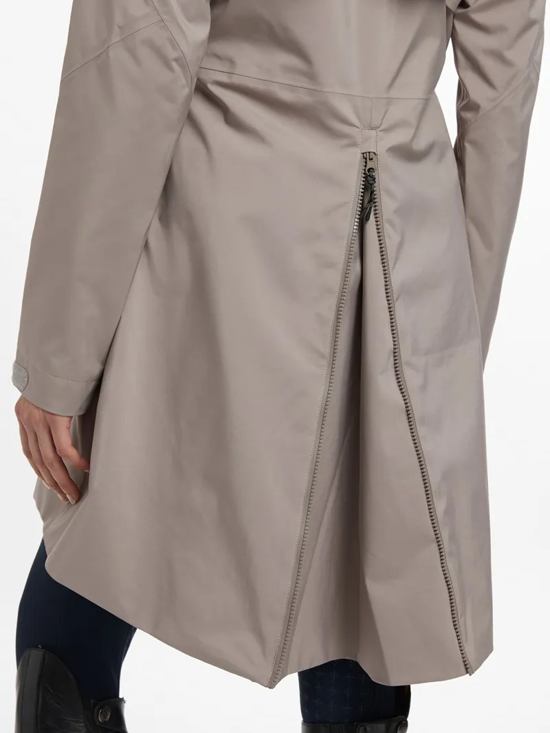 LeMieux Grace Long Rain Jacket Ladies in Pecan-2