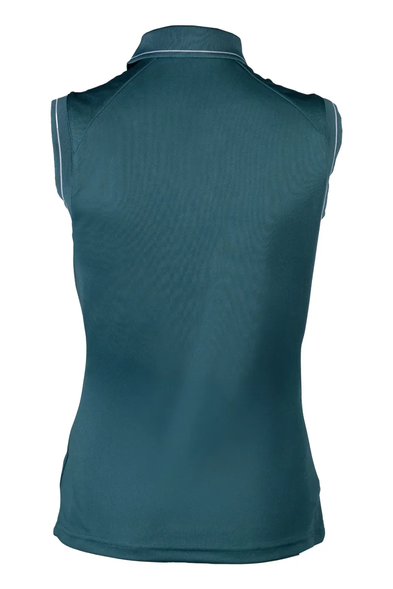 HKM Catherine Sleeveless Polo Shirt Ladies in Petrol-1