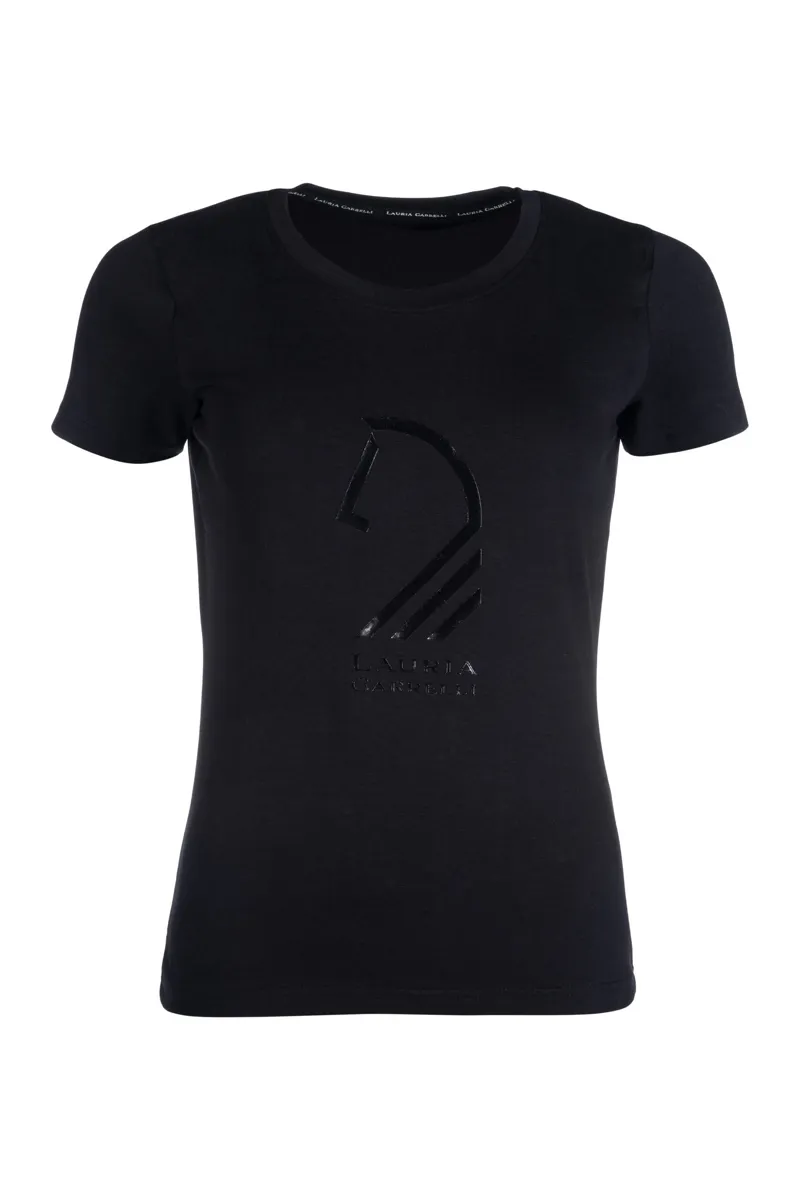 HKM Livigno Horse Head T-Shirt Ladies in Black-1