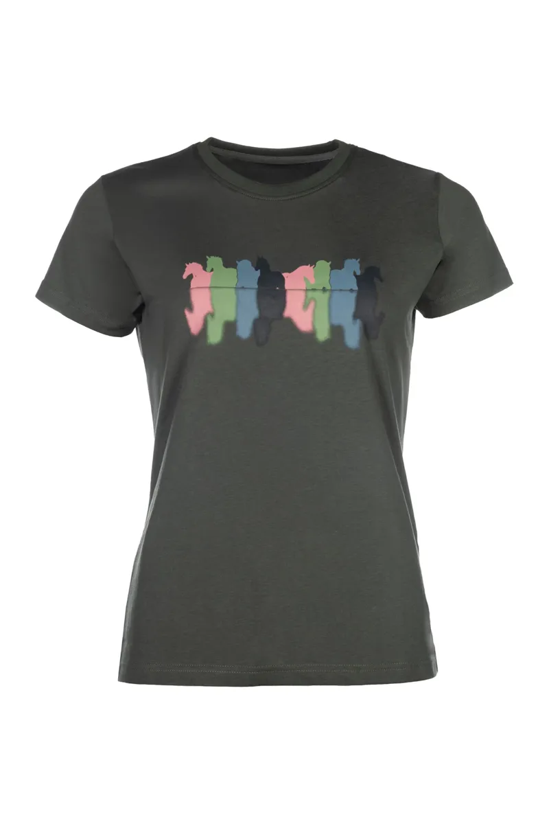 HKM Mirror T-Shirt Ladies in Grey Green