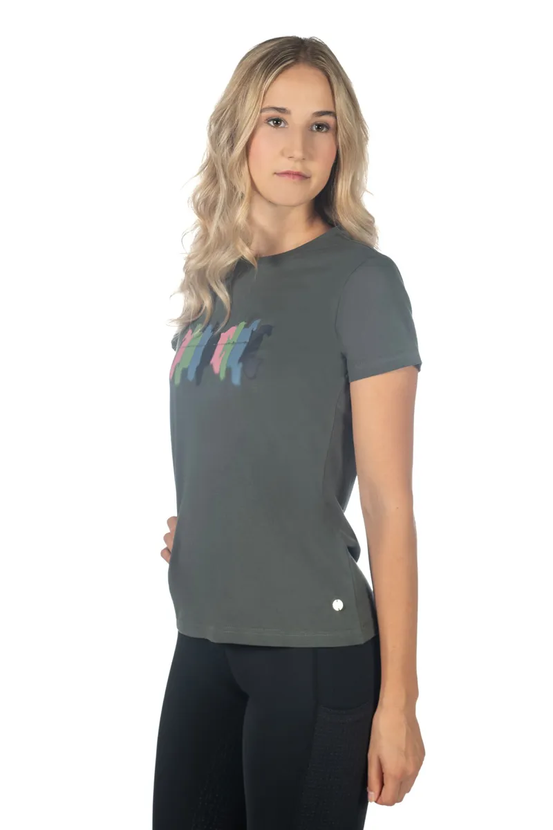 HKM Mirror T-Shirt Ladies in Grey Green-2