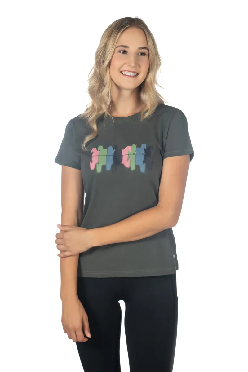 HKM Mirror T-Shirt Ladies in Grey Green-3