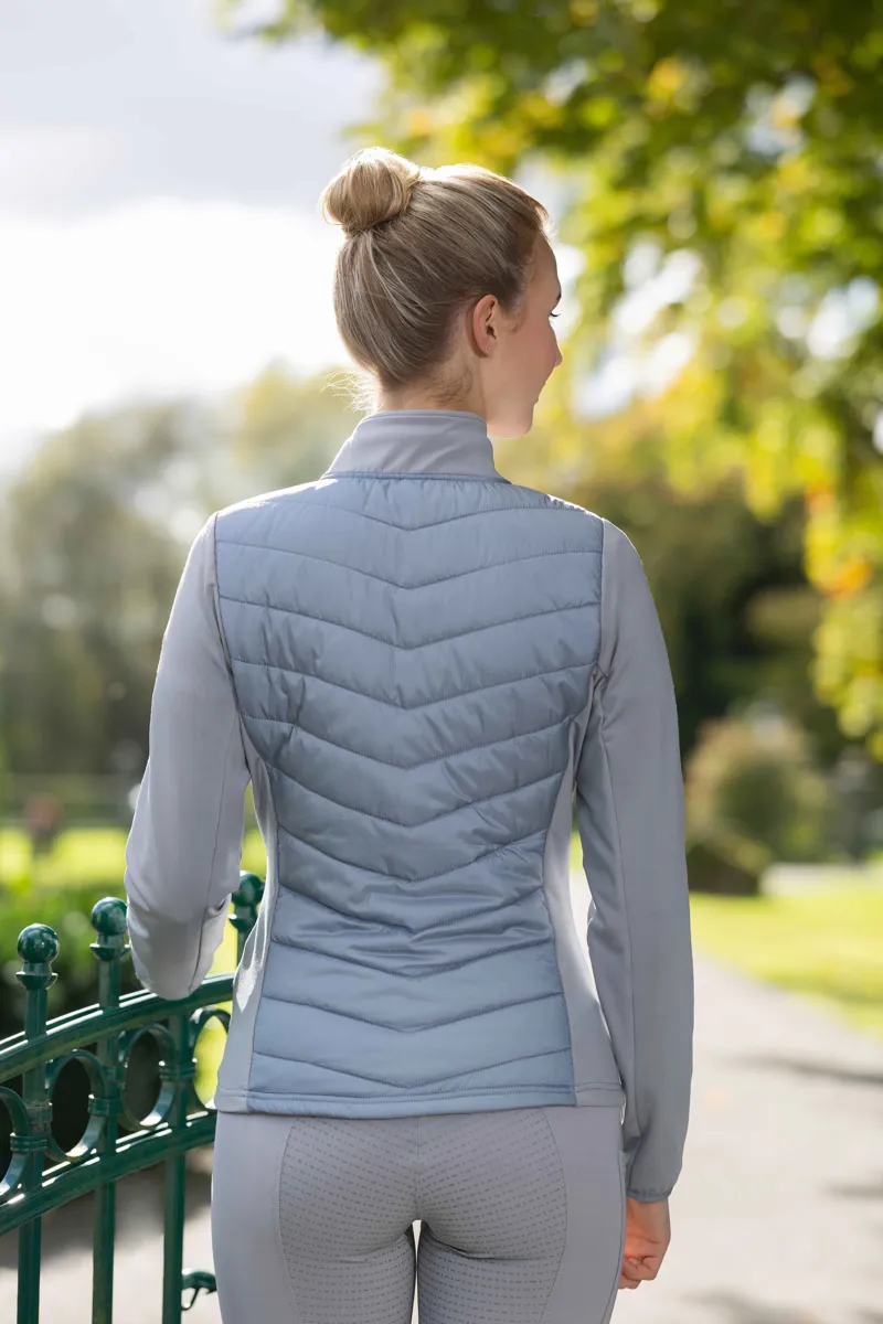 HKM Prague Jersey/Nylon Jacket Ladies in Grey and Rose Gold-5