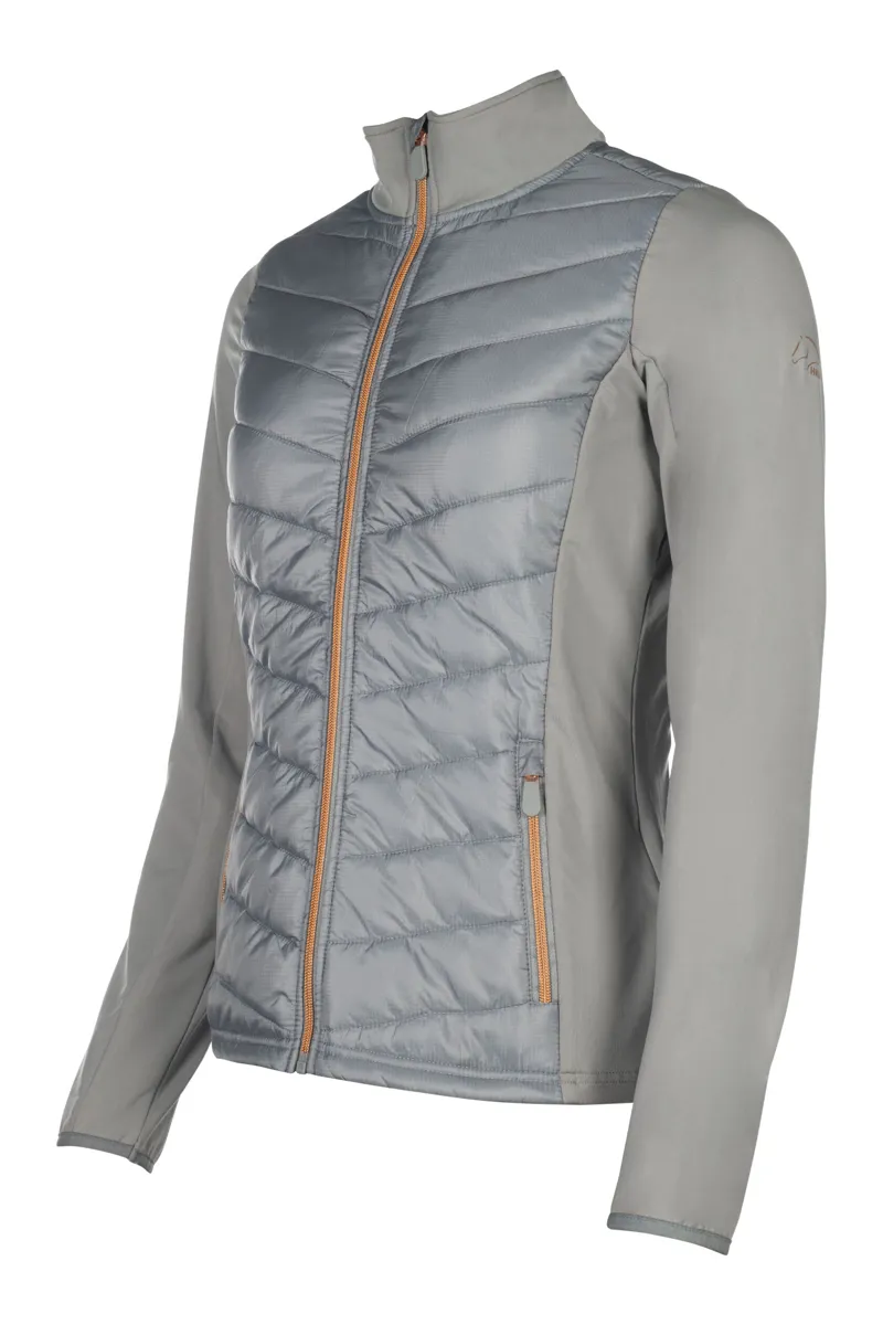 HKM Prague Jersey/Nylon Jacket Ladies in Grey and Rose Gold-1