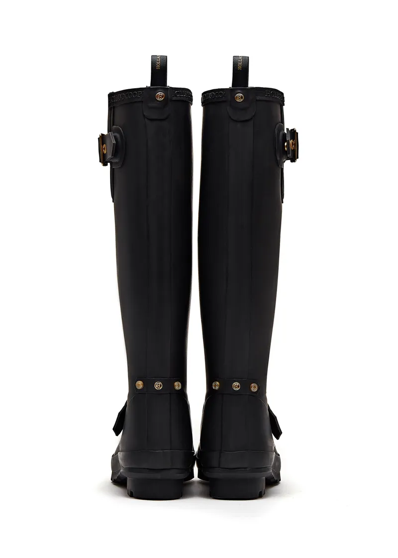 Holland Cooper Sherpa Lined Regency Wellington in Matte Black-7