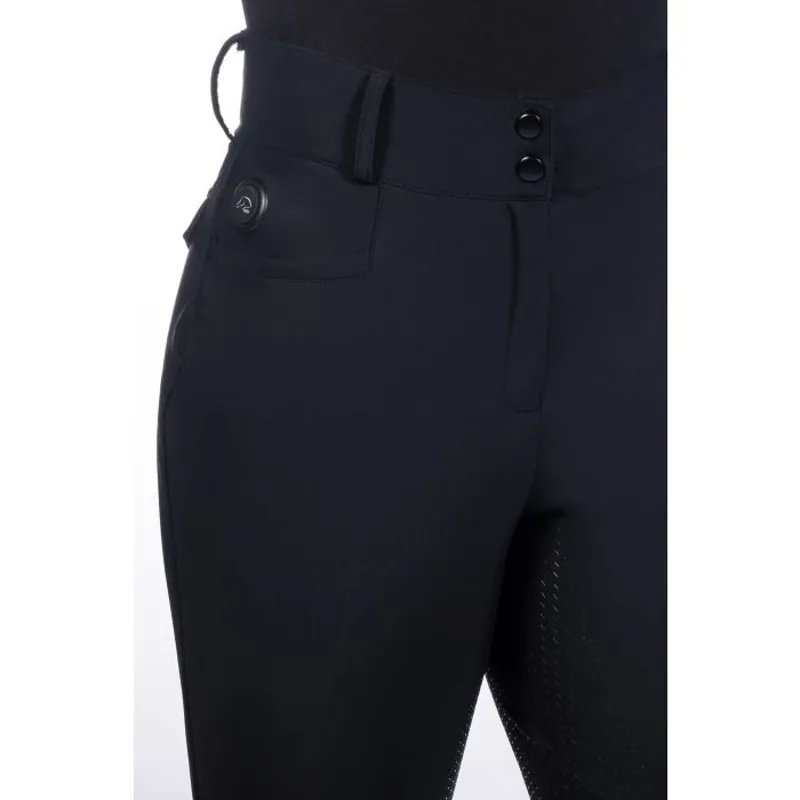 HKM Heated Riding Breeches Ladies in Black-5