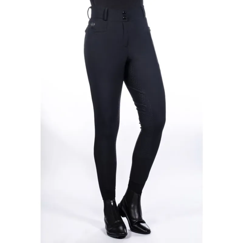 HKM Heated Riding Breeches Ladies in Black-2