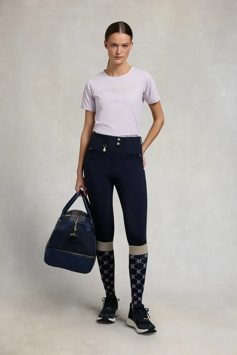 Holland Cooper Chiltern Crew Neck Tee Ladies in Dawn Pink-4