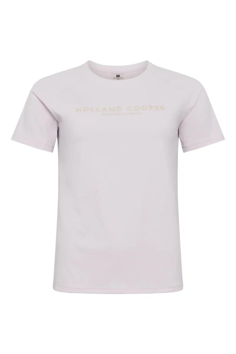 Holland Cooper Chiltern Crew Neck Tee Ladies in Dawn Pink-1