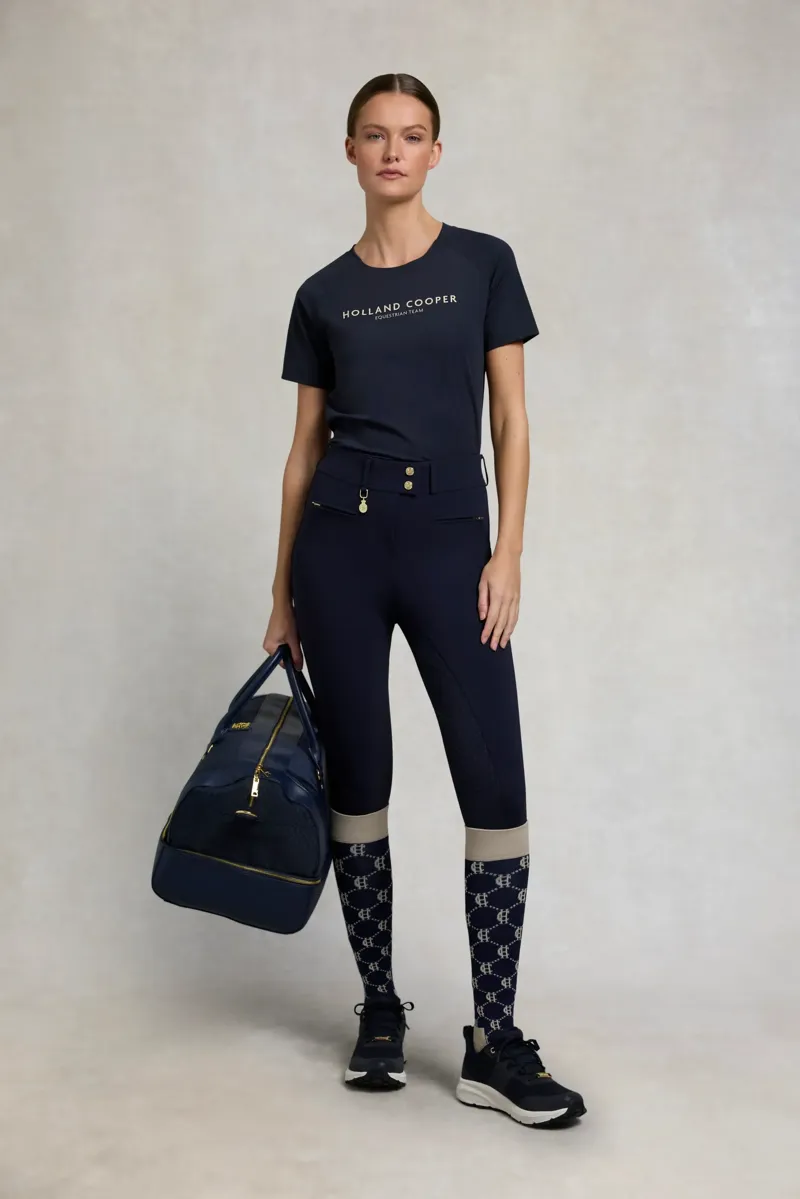 Holland Cooper Chiltern Crew Neck Tee Ladies in Ink Navy-2