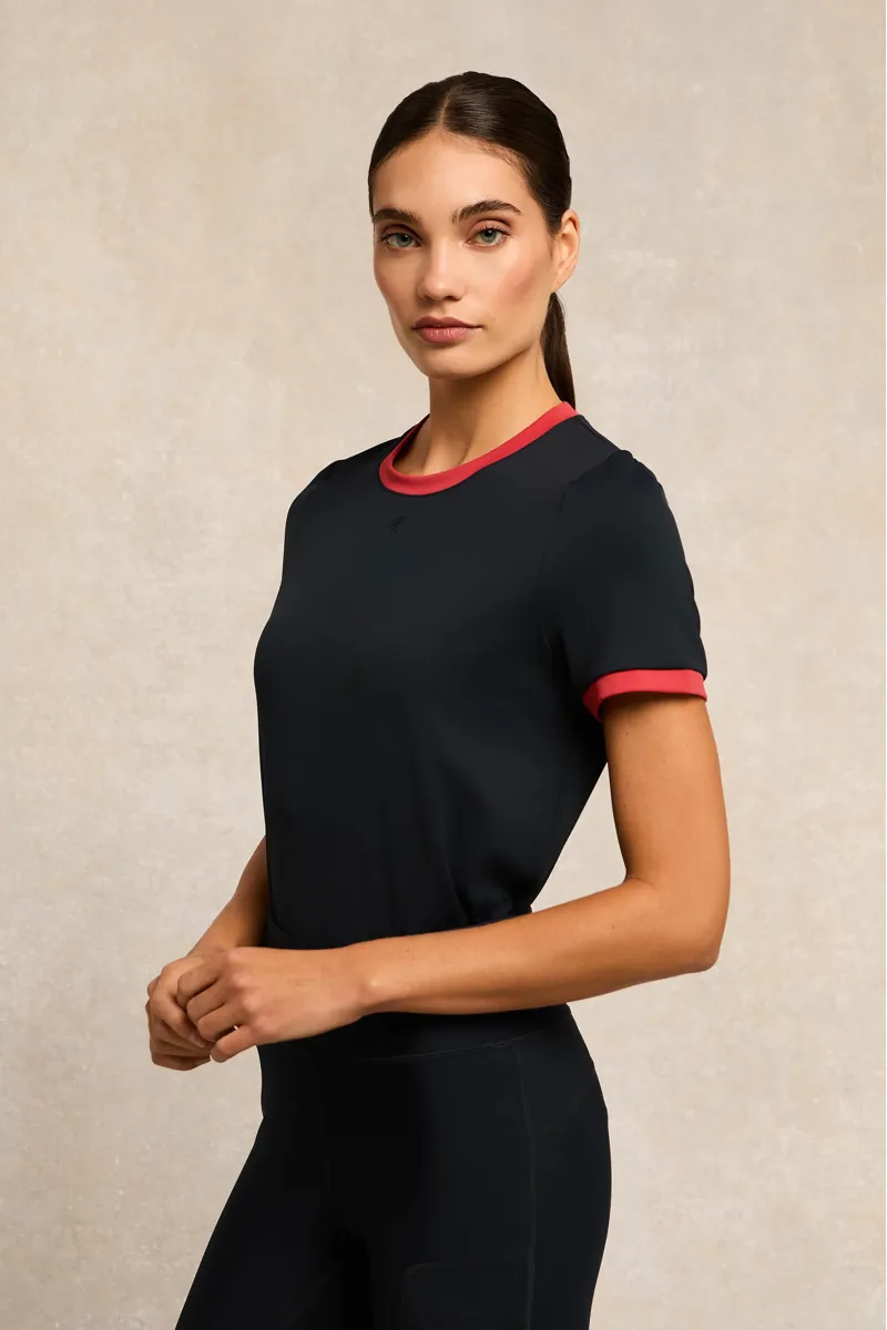 Holland Cooper Chiltern Ringer Tee Ladies in Ink Navy