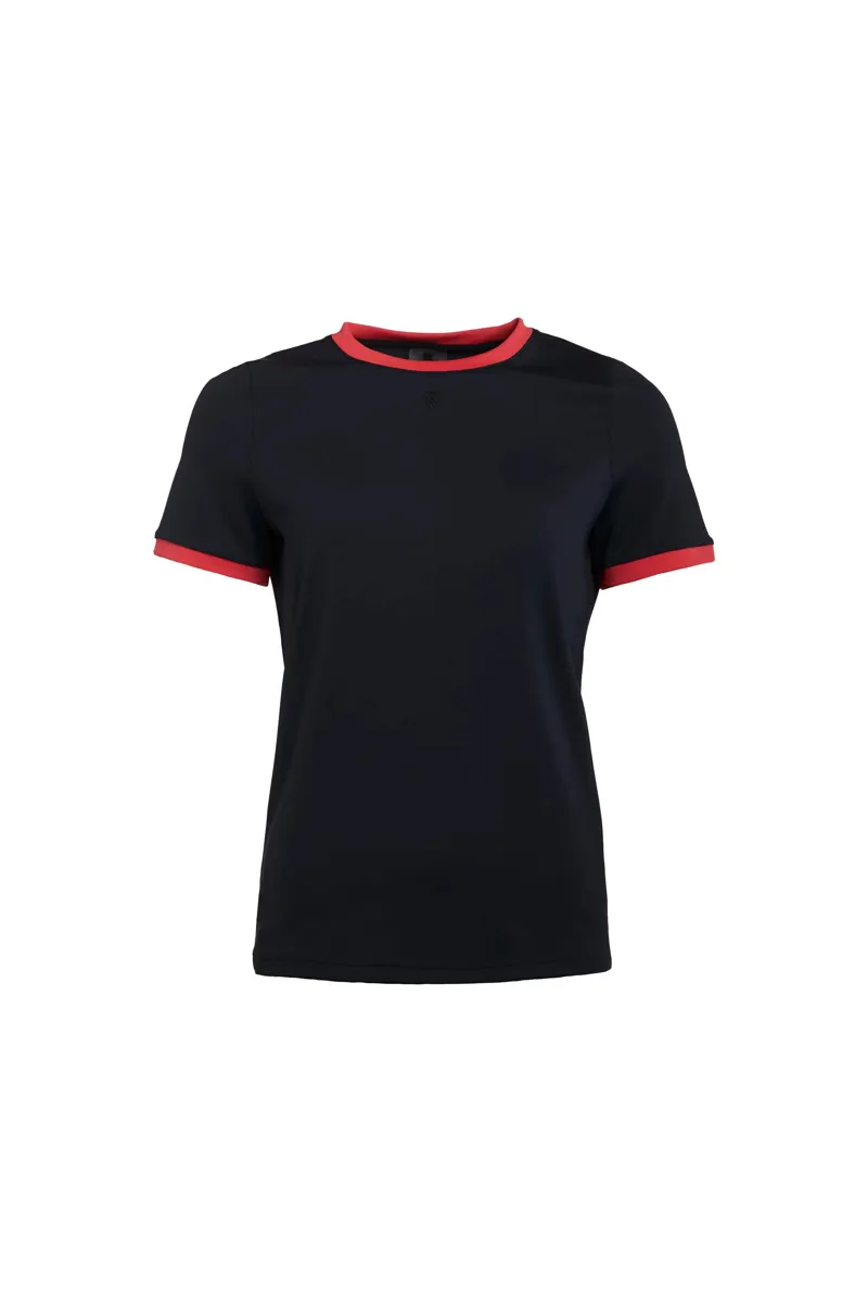 Holland Cooper Chiltern Ringer Tee Ladies in Ink Navy-3