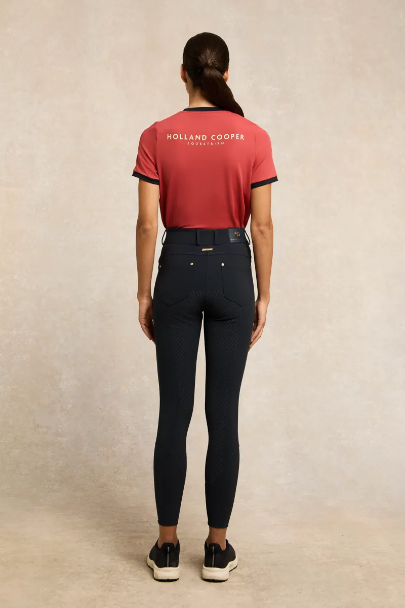 Holland Cooper Chiltern Ringer Tee Ladies in Washed Red-3