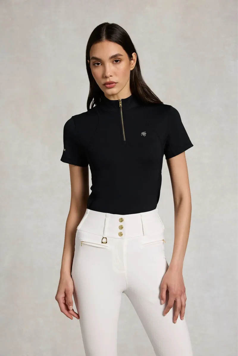 Holland Cooper Chiltern Short Sleeve Base Layer Ladies in Black