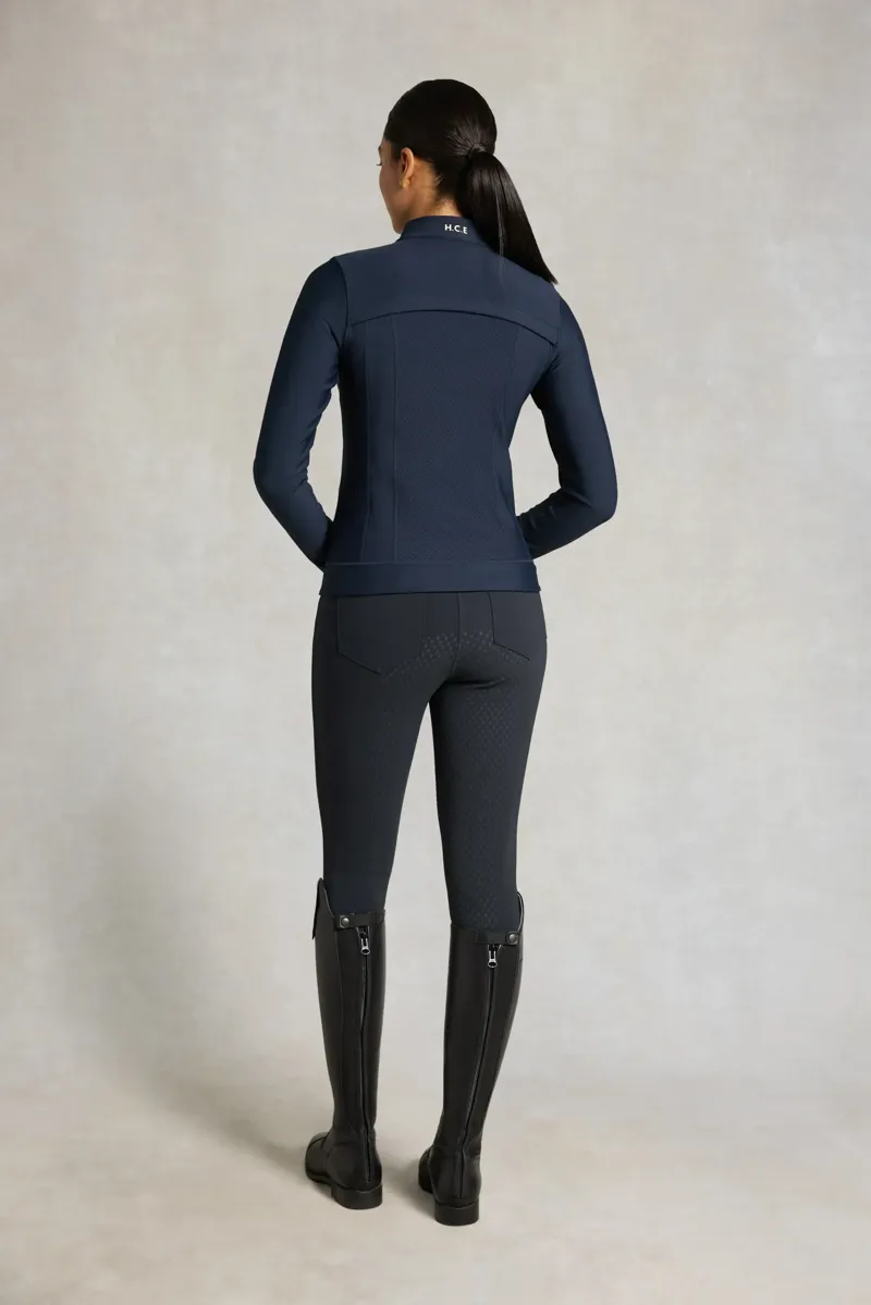 Holland Cooper Chiltern Zip Training Top Ladies in Ink Navy-2