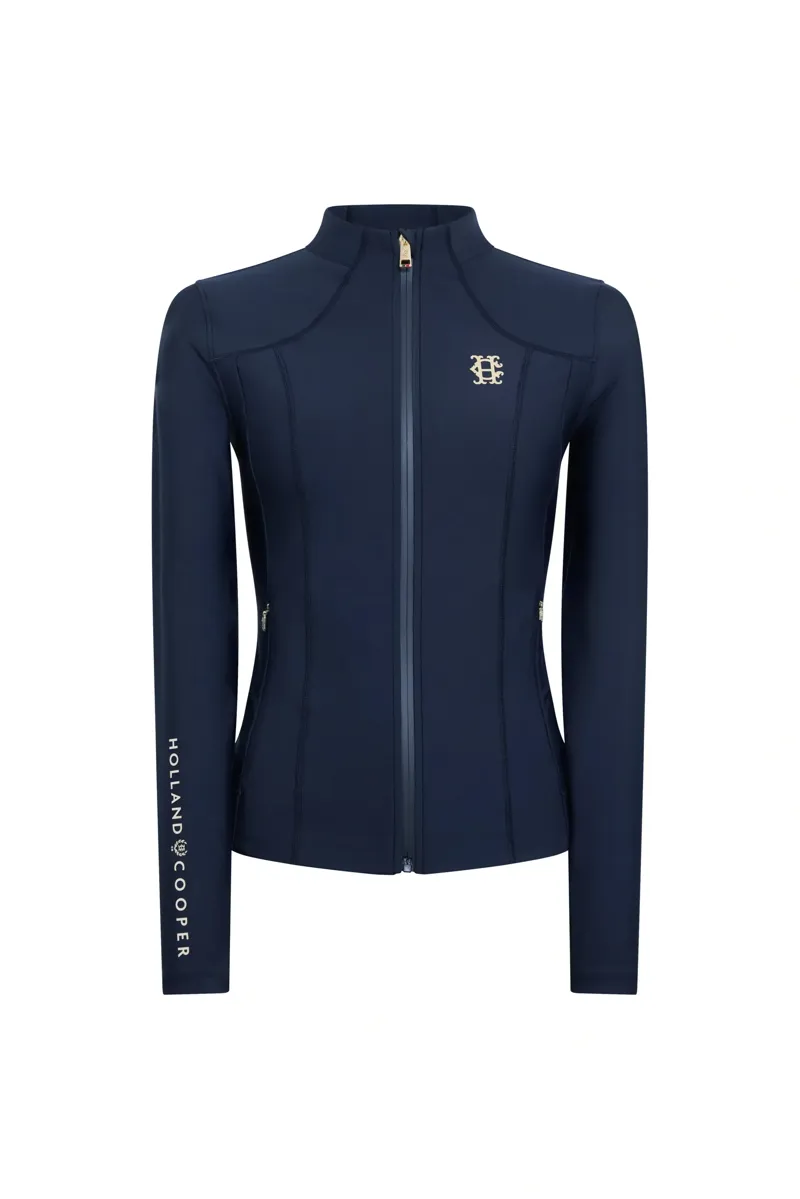 Holland Cooper Chiltern Zip Training Top Ladies in Ink Navy-4