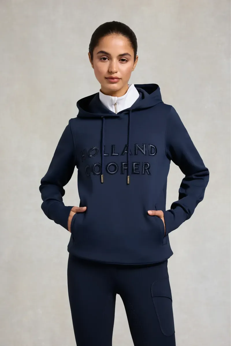 Holland Cooper Crystal Hoodie Ladies in Ink Navy