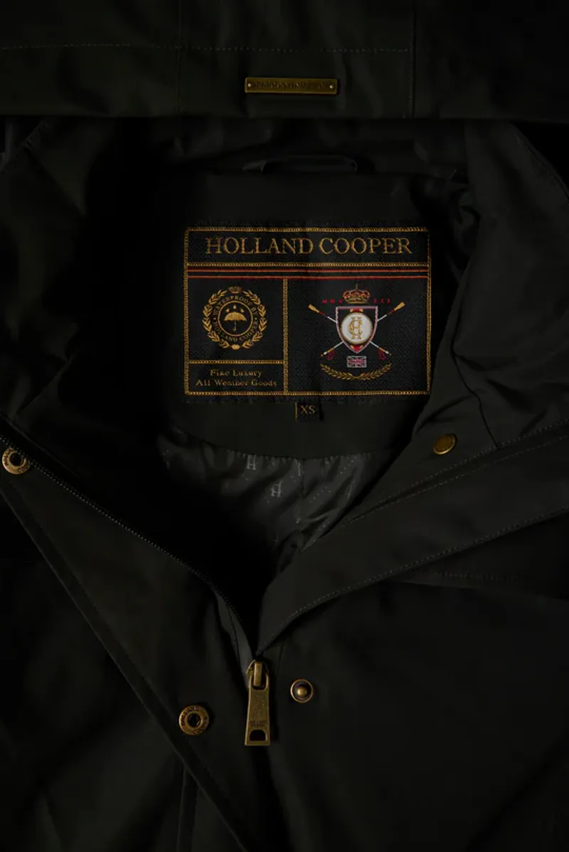 Holland Cooper Folgate Coat Ladies in Dark Pine Green-7