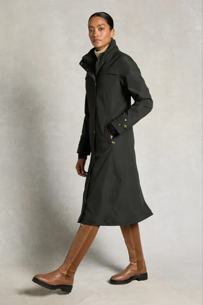 Holland Cooper Folgate Coat Ladies in Dark Pine Green