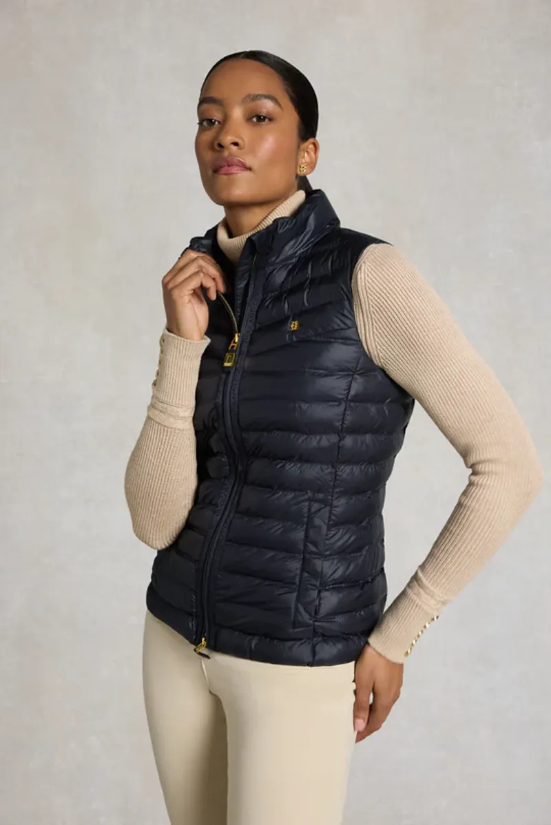 Holland Cooper Lightweight Puffer Gilet Ladies in Ink Navy