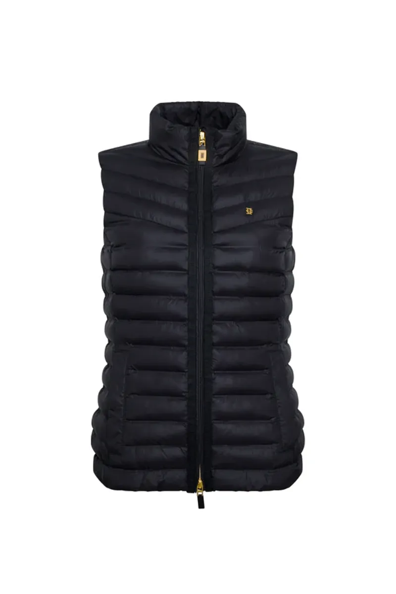 Holland Cooper Lightweight Puffer Gilet Ladies in Ink Navy-7