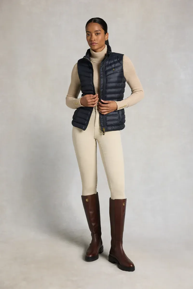 Holland Cooper Lightweight Puffer Gilet Ladies in Ink Navy-1