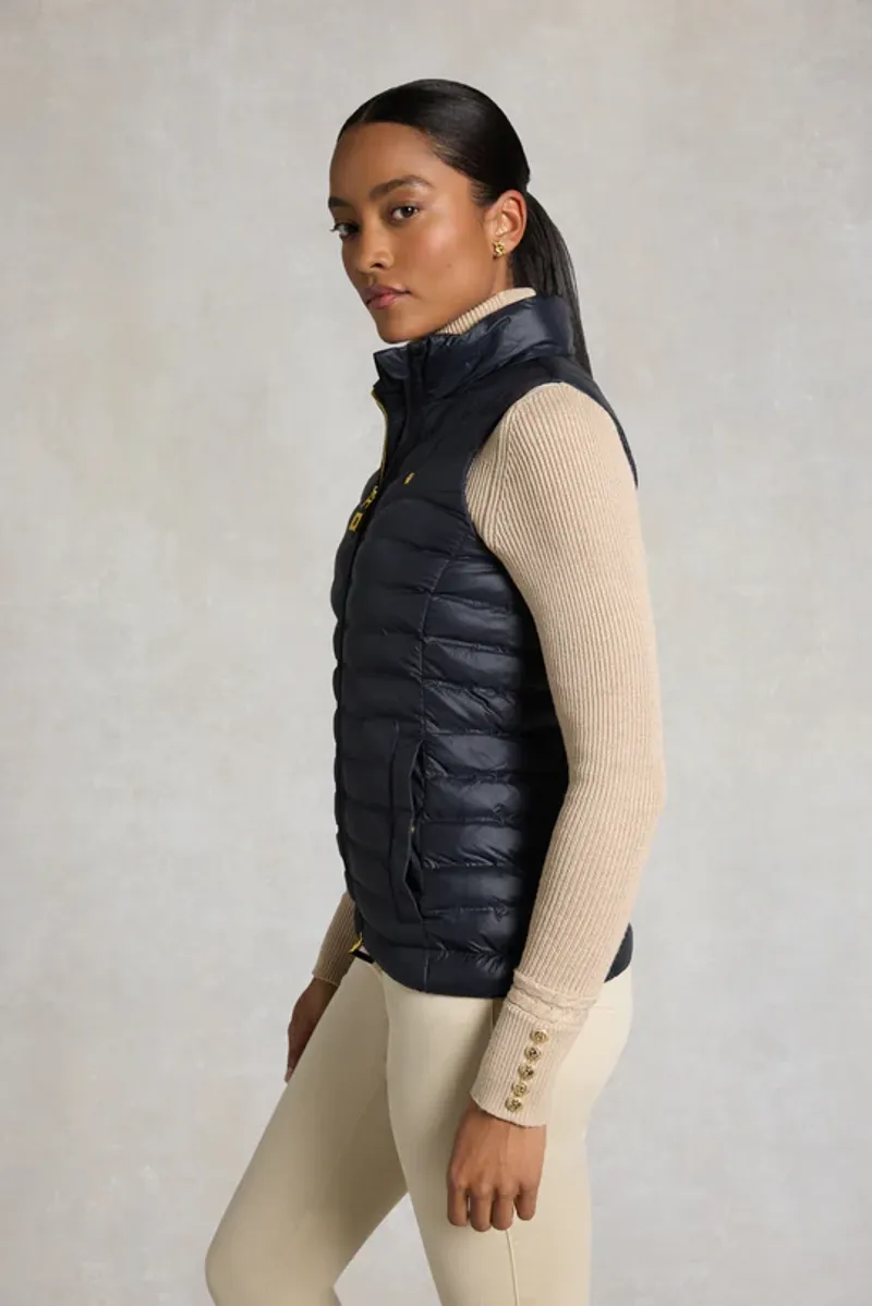Holland Cooper Lightweight Puffer Gilet Ladies in Ink Navy-2