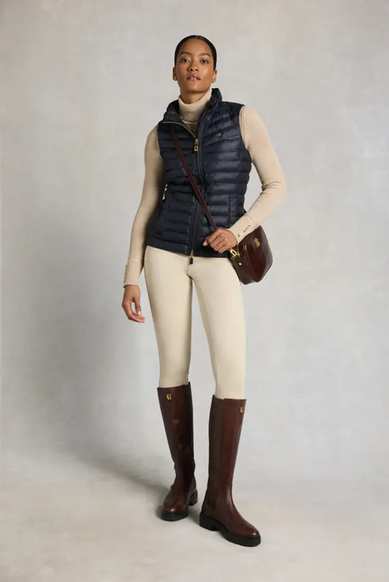 Holland Cooper Lightweight Puffer Gilet Ladies in Ink Navy-4