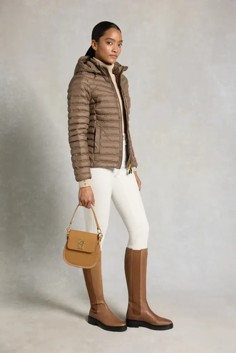 Holland Cooper Lightweight Puffer Jacket Ladies in Chestnut-3