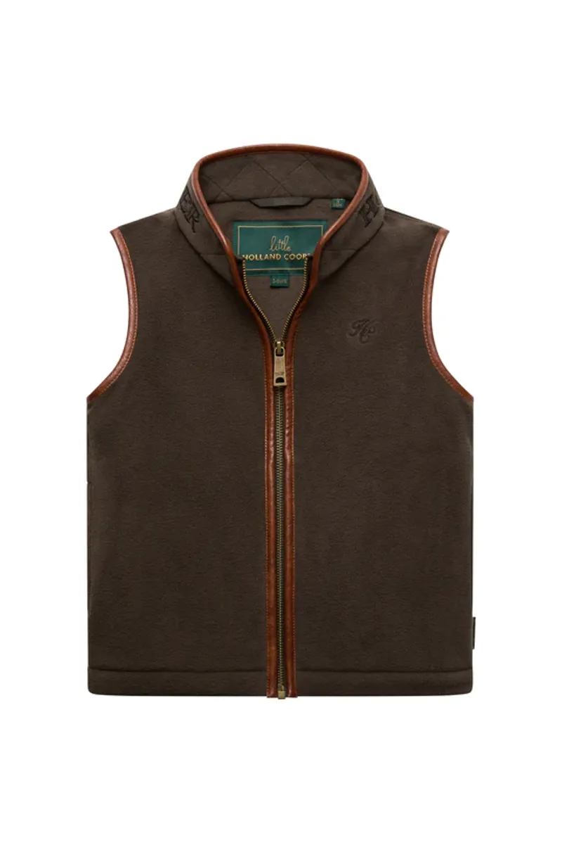 Holland Cooper Little Country Fleece Gilet in Khaki-3