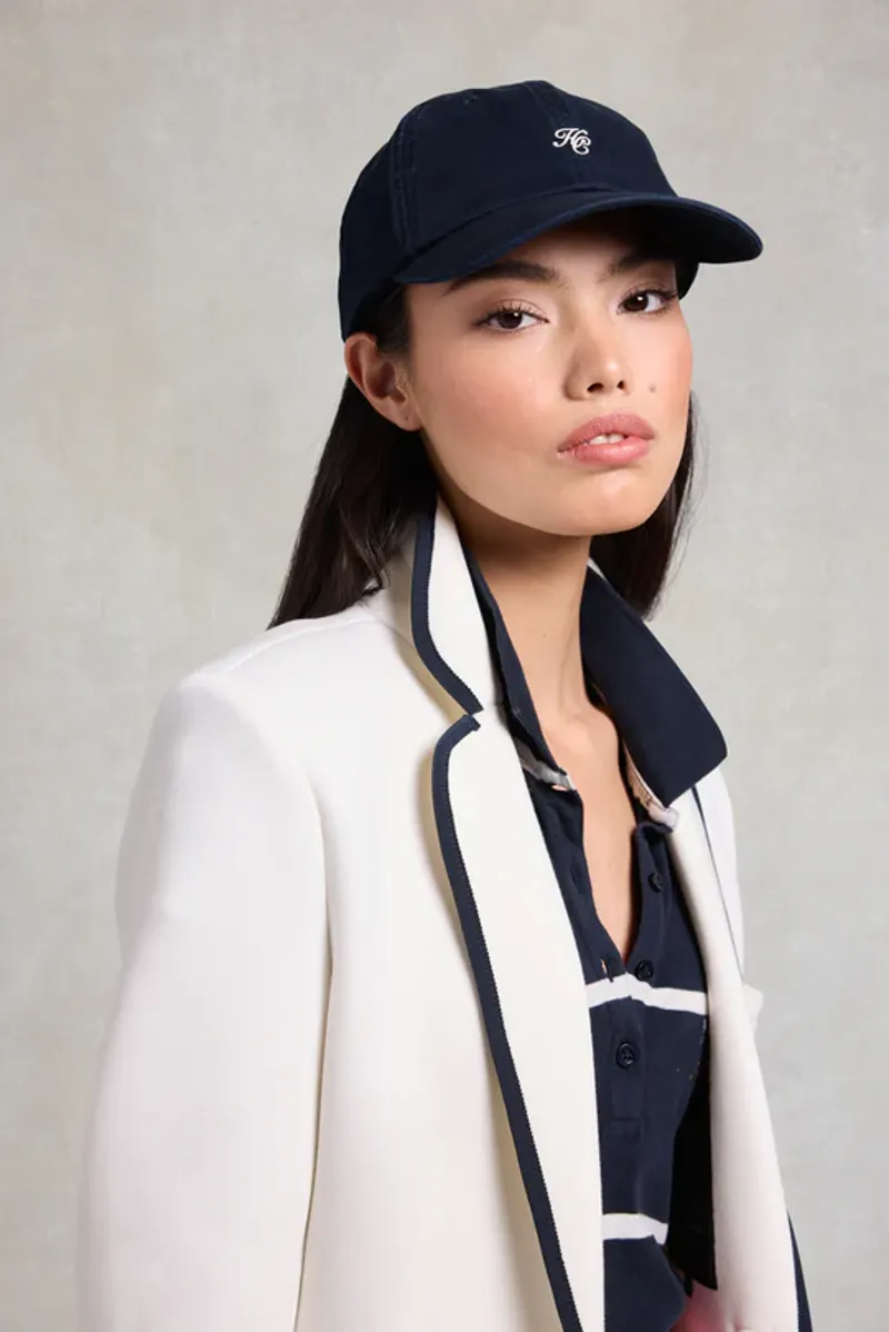 Holland Cooper Monogram Cap in Navy Ecru-3